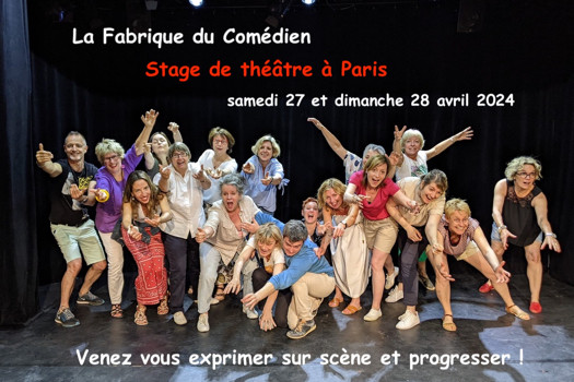 Stage théâtre week-end avril Paris