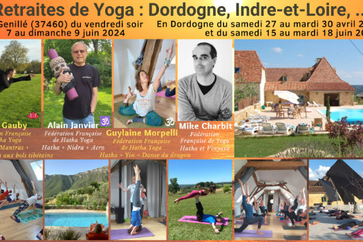 Retraite de Yoga en Dordogne avec 2 professeurs