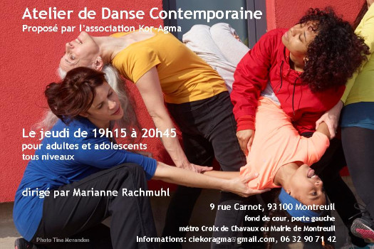 Ateliers  de danse contemporaine à Montreuil